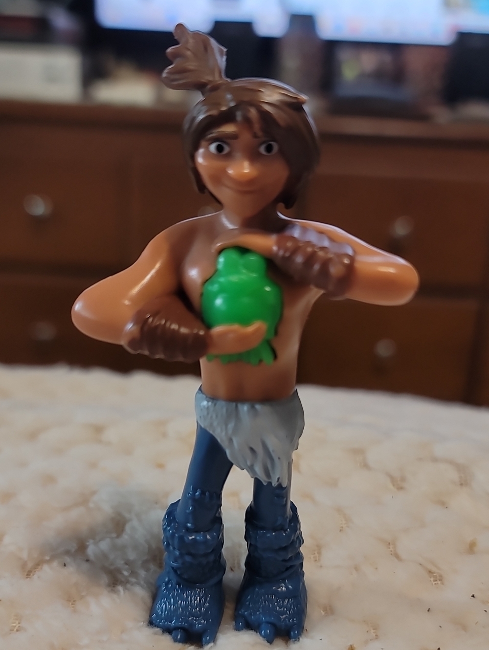 action figure is a 2020 Burger King character Guy from The Croods: The New Age